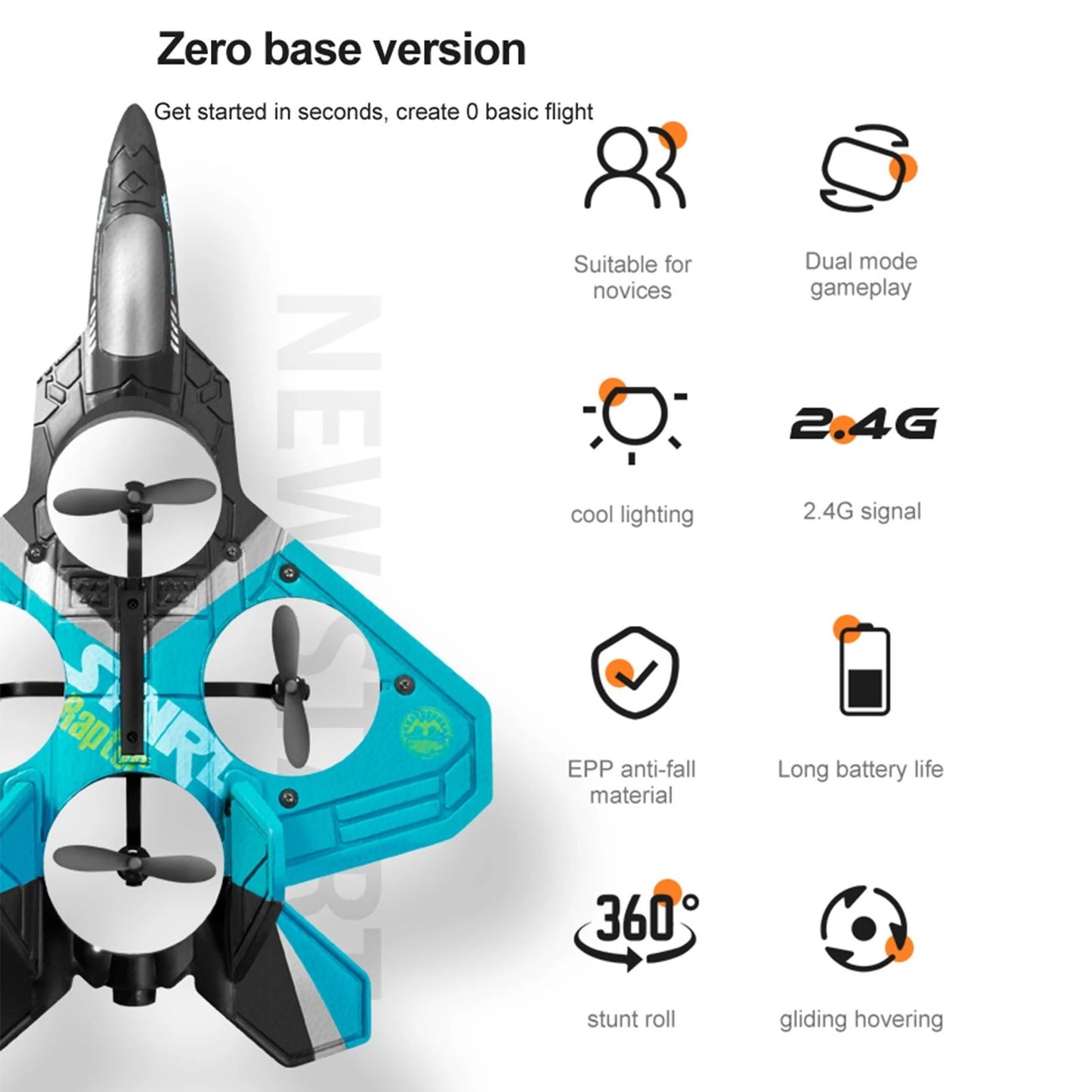 Hush Club™ Jetfighter Quadcopter Drone